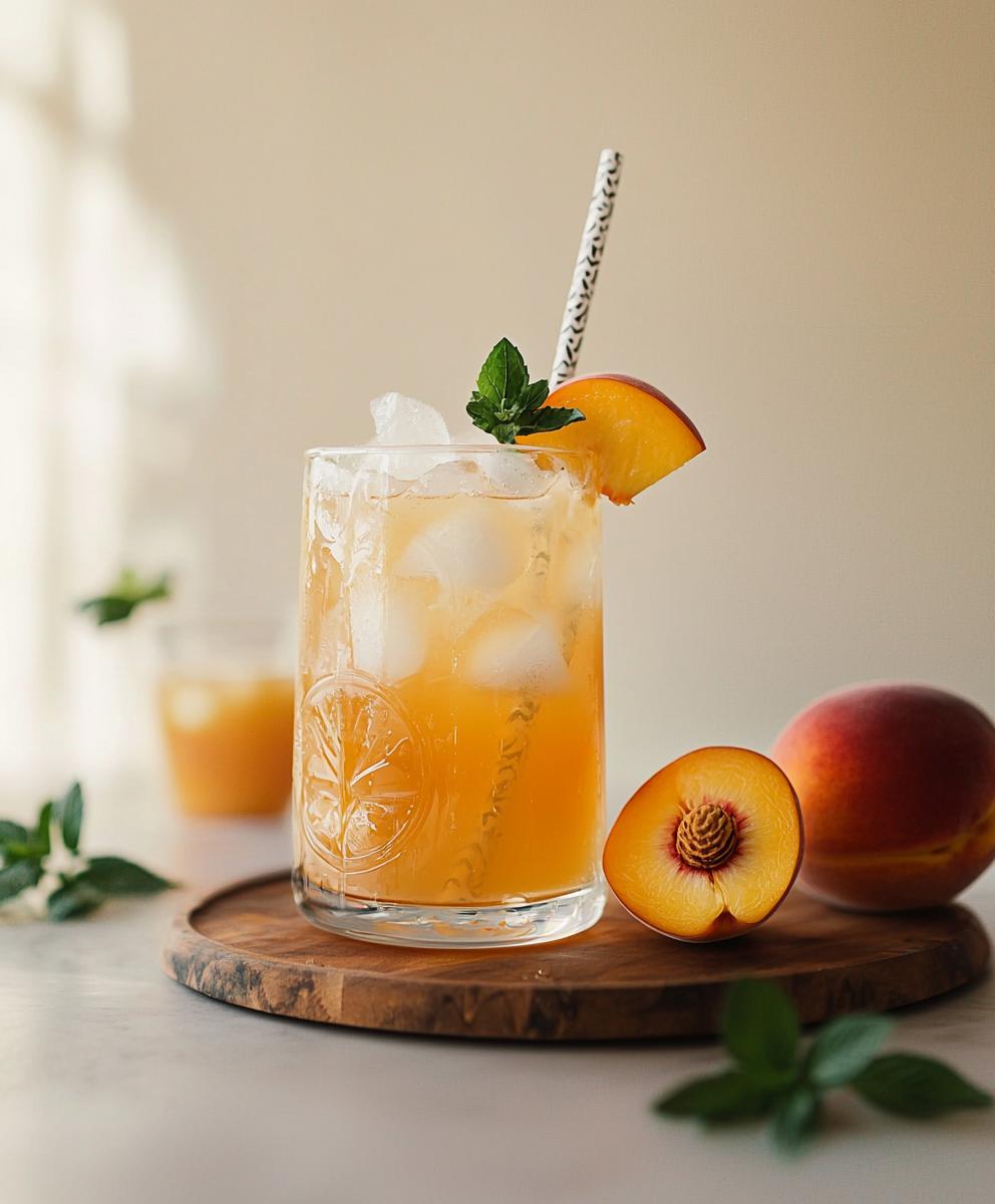 boisson glacée thé pêche