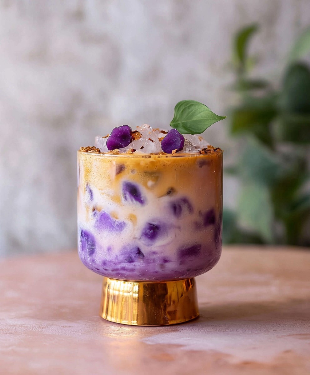 Latte glacé ubé