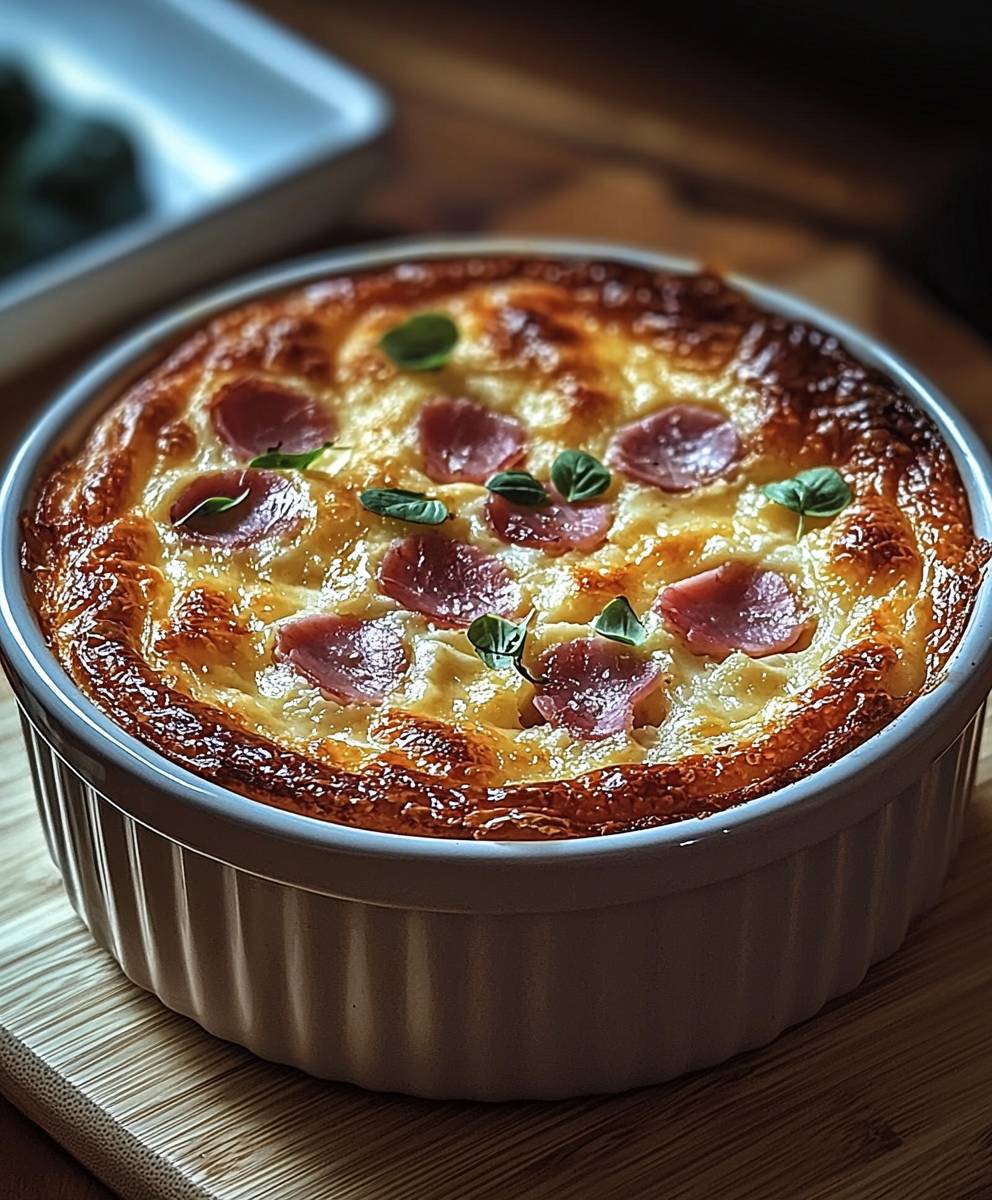 Clafoutis chou fleur jambon léger
