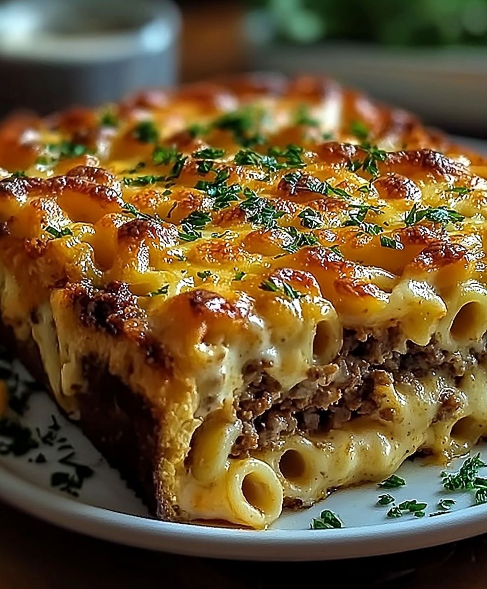Casserole pain de viande macaroni fromage