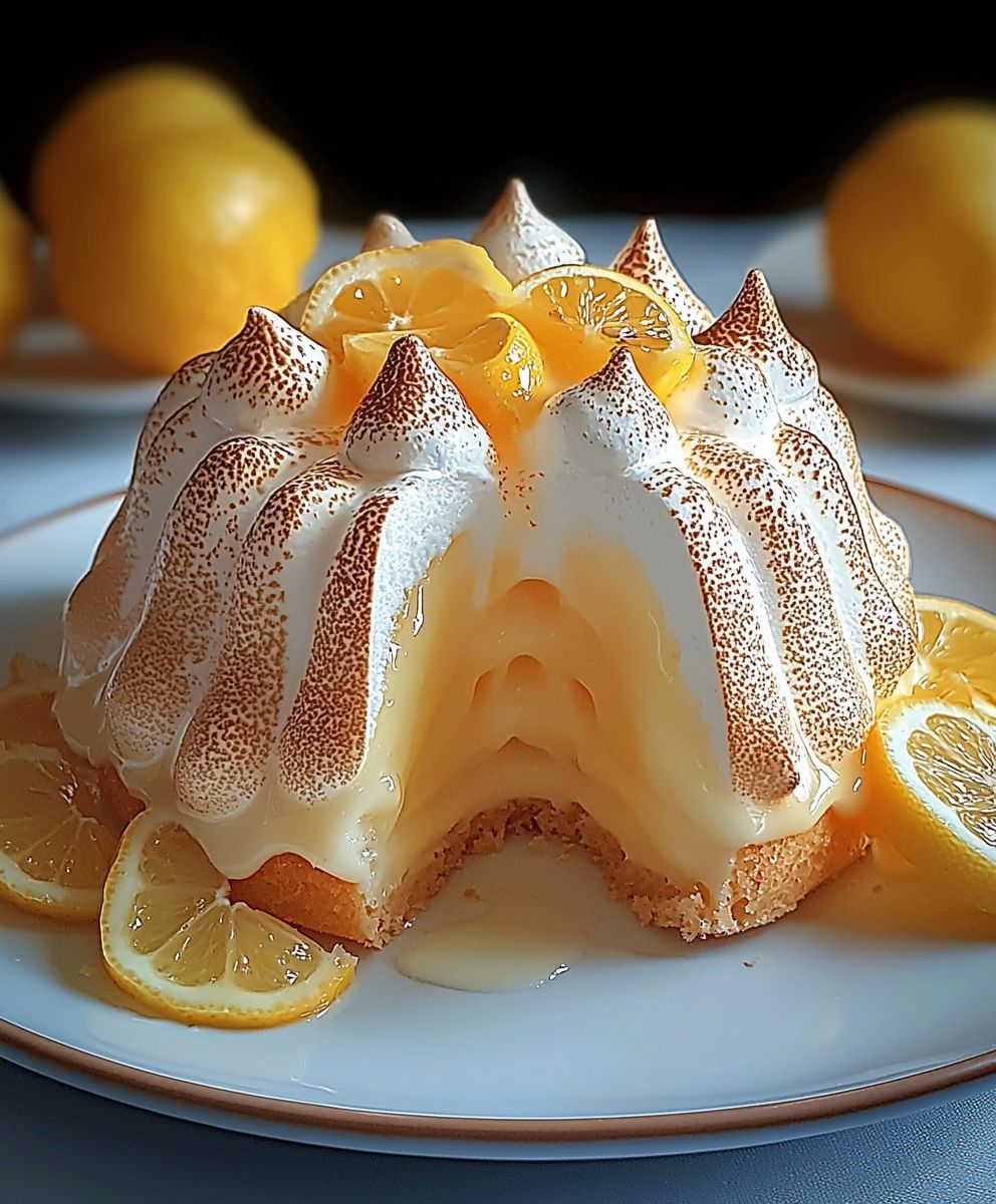 Charlotte au citron meringuée