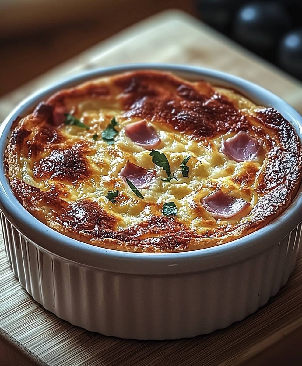 Clafoutis chou fleur jambon léger