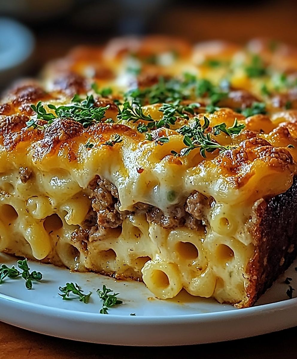 Casserole pain de viande macaroni fromage