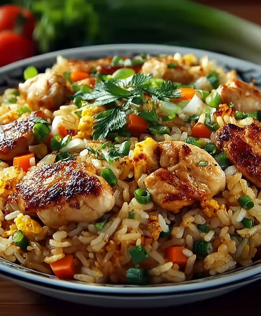Riz frit au poulet