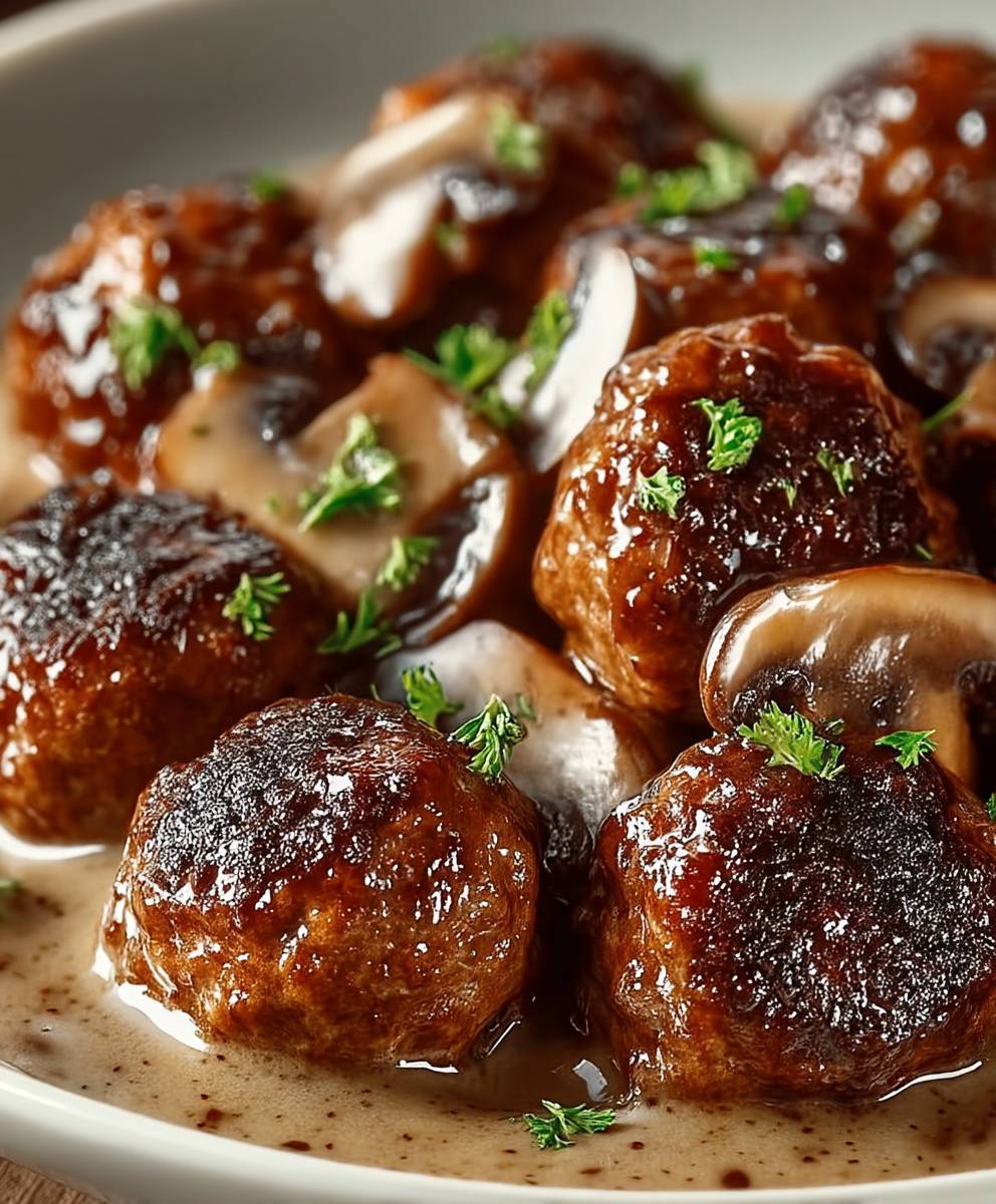 Boulettes juteuses champignons