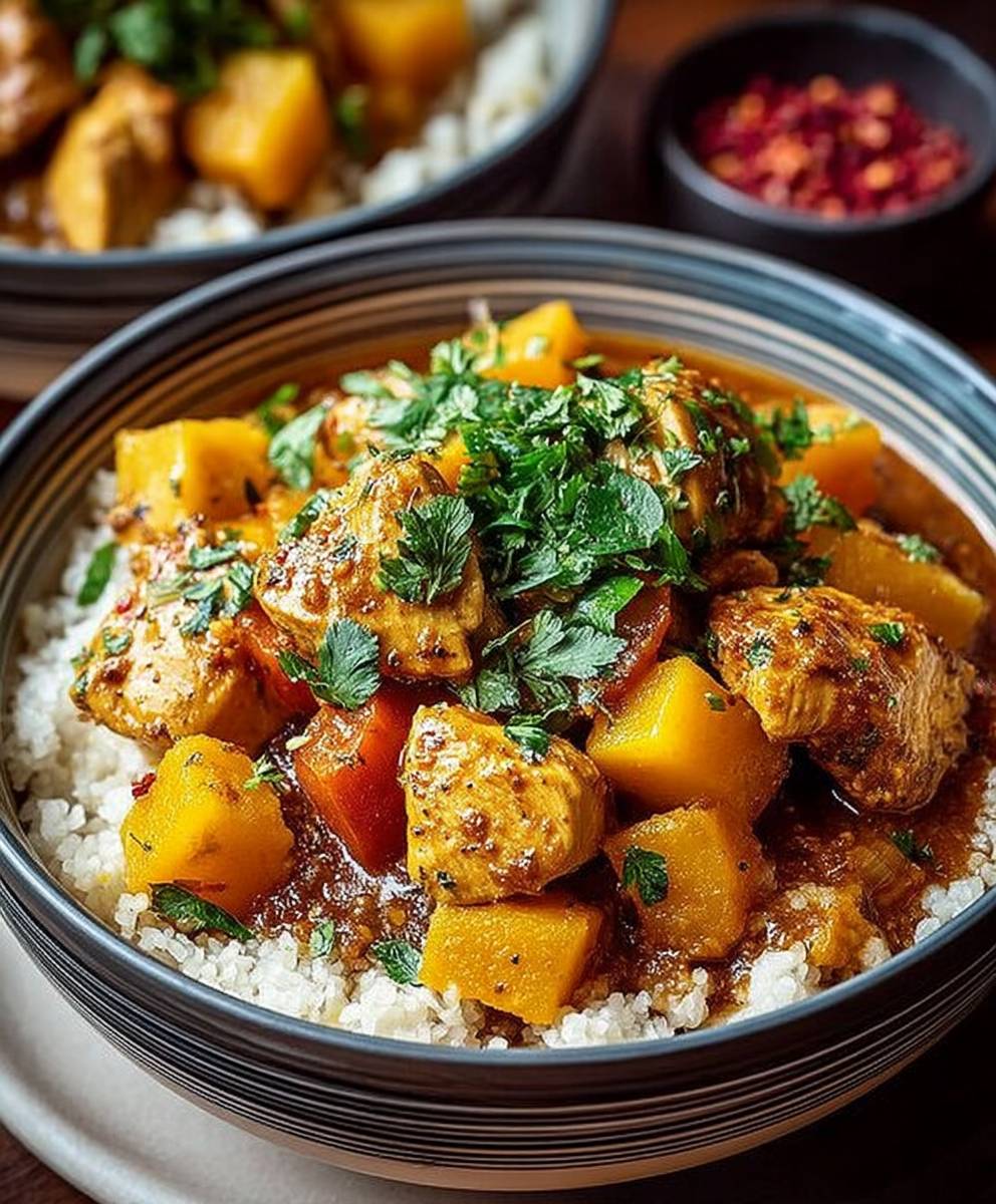 Poulet marocain citrouille mijoteuse