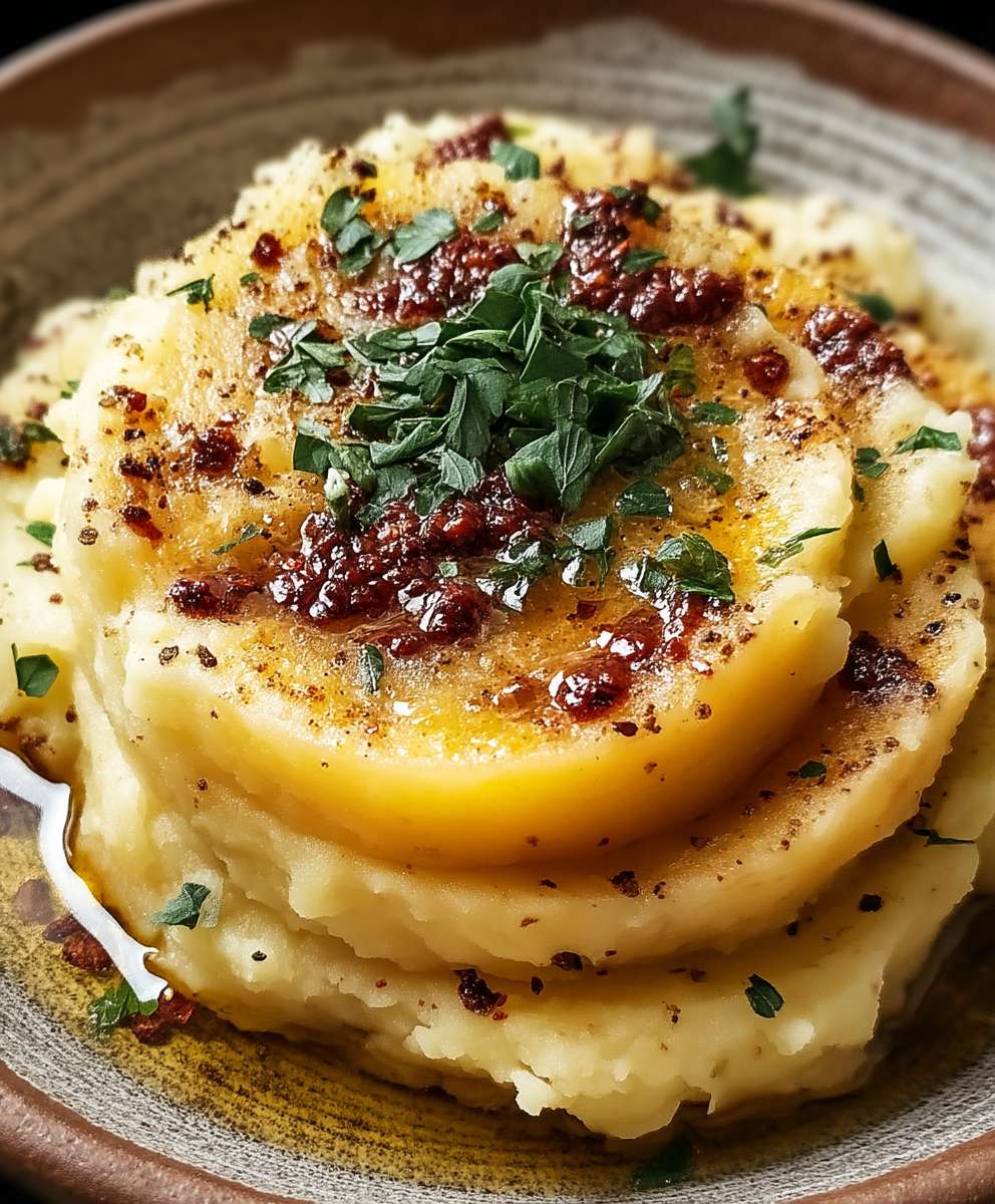 Purée de pommes de terre ail rôti