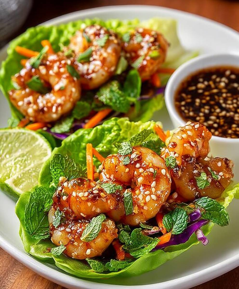 Crevettes thaïlandaises wraps laitue
