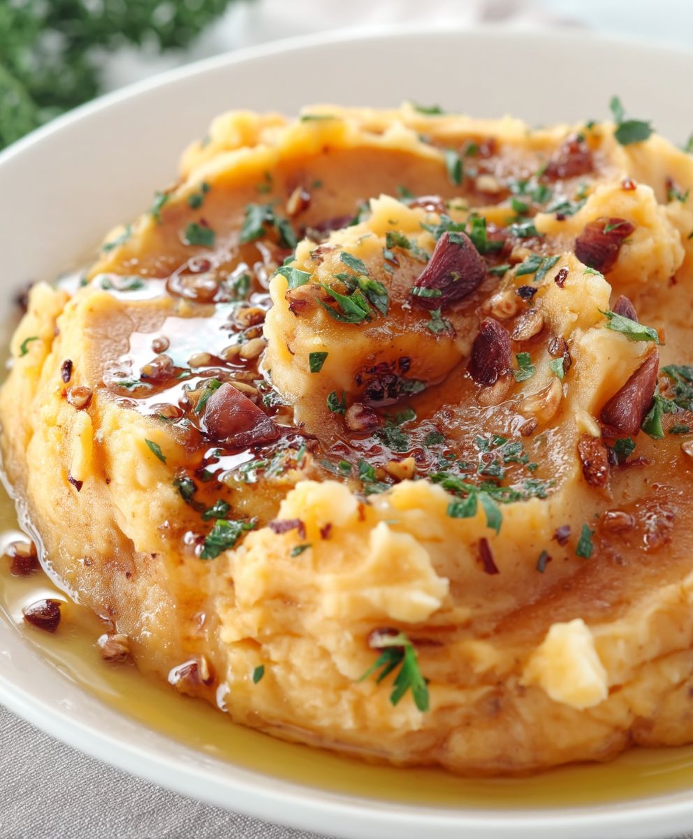 Purée de pommes de terre ail