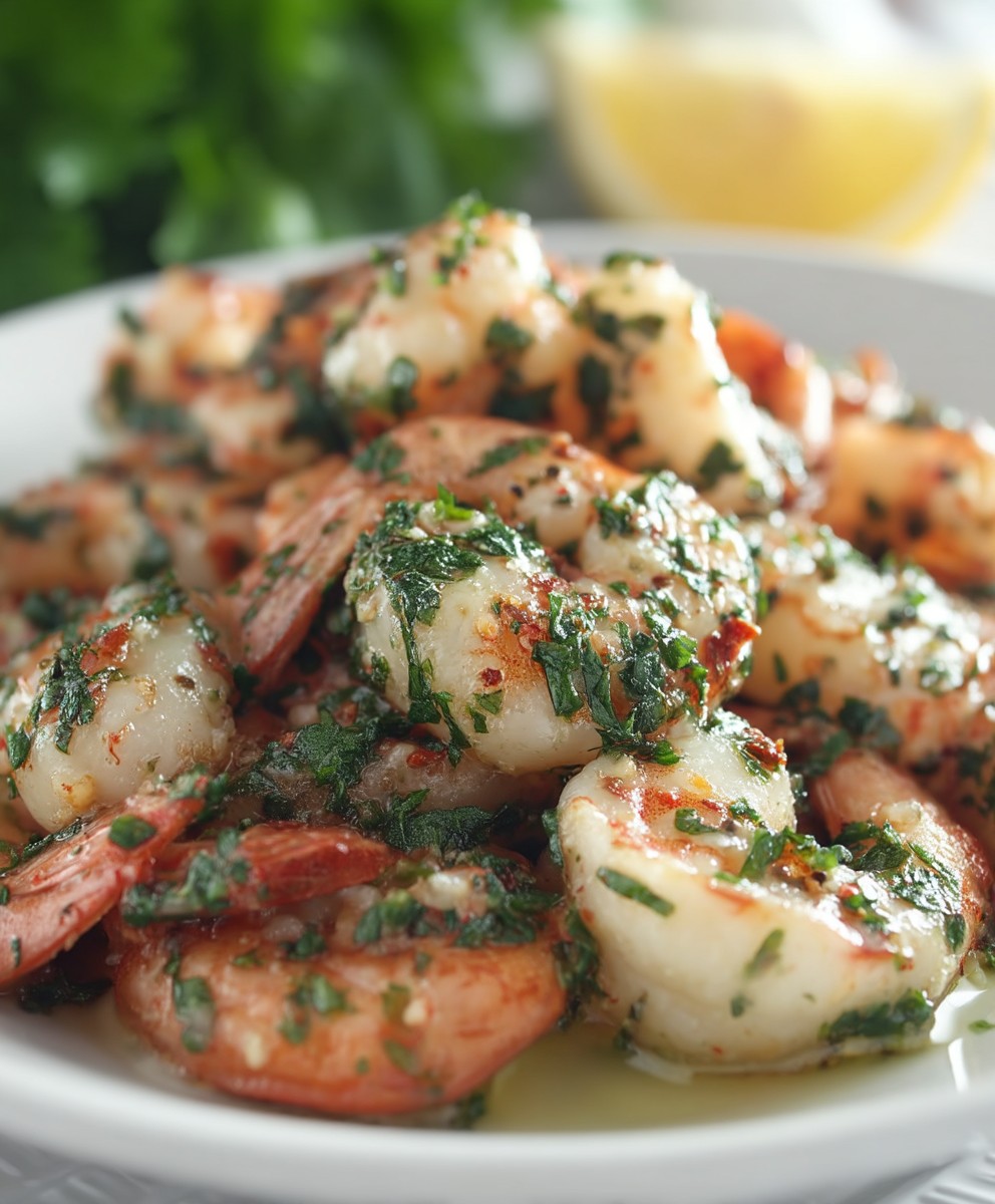 Crevettes sautées persillade