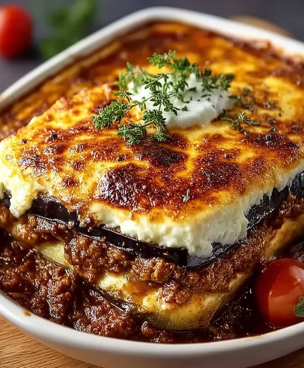 Moussaka grecque traditionnelle