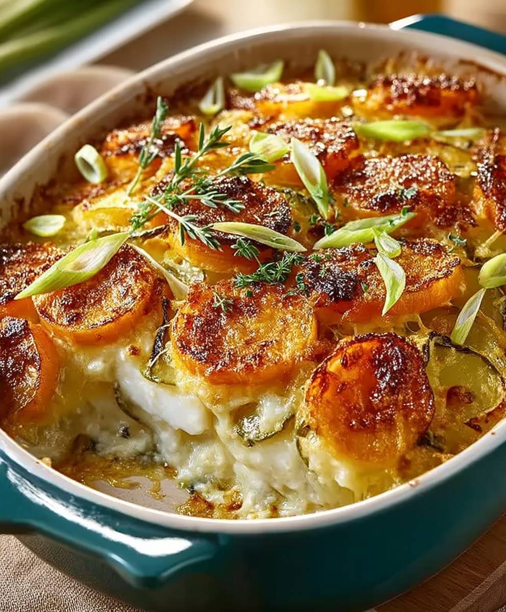 Gratin cabillaud carottes poireaux
