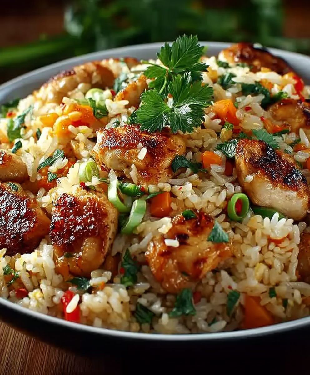 Riz frit au poulet