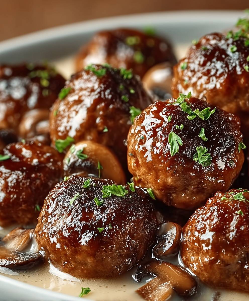 Boulettes juteuses champignons