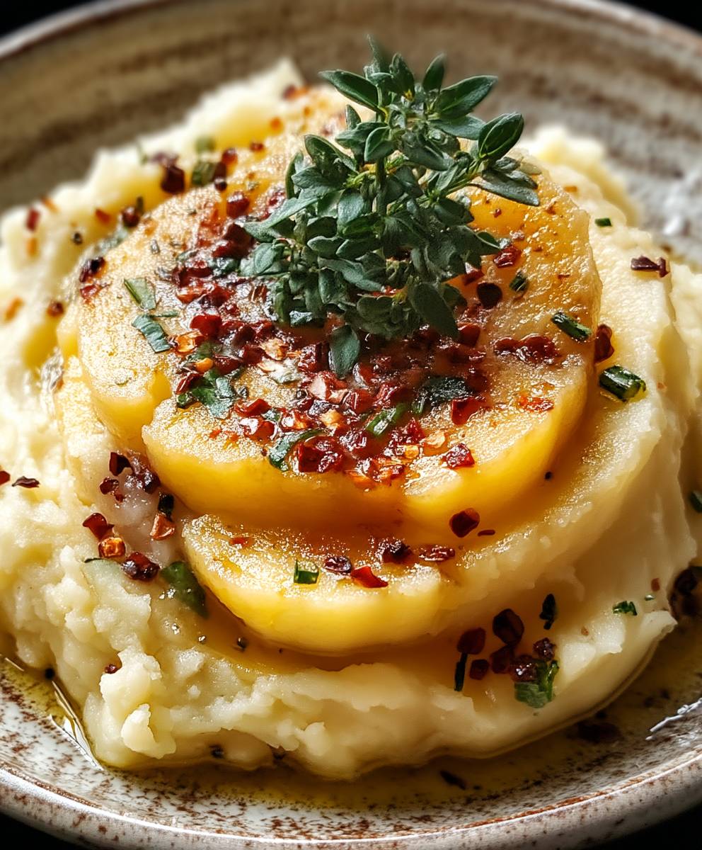 Purée de pommes de terre ail rôti