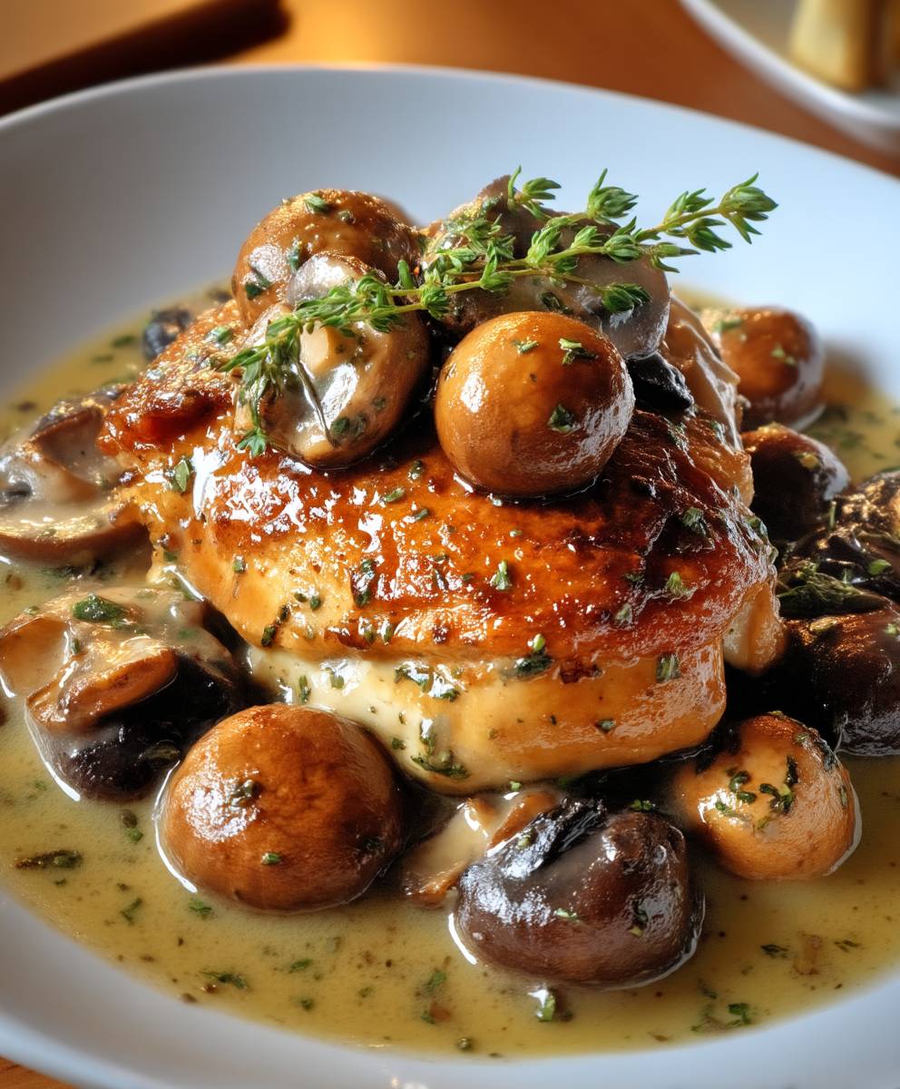 Poulet Porto Champignons