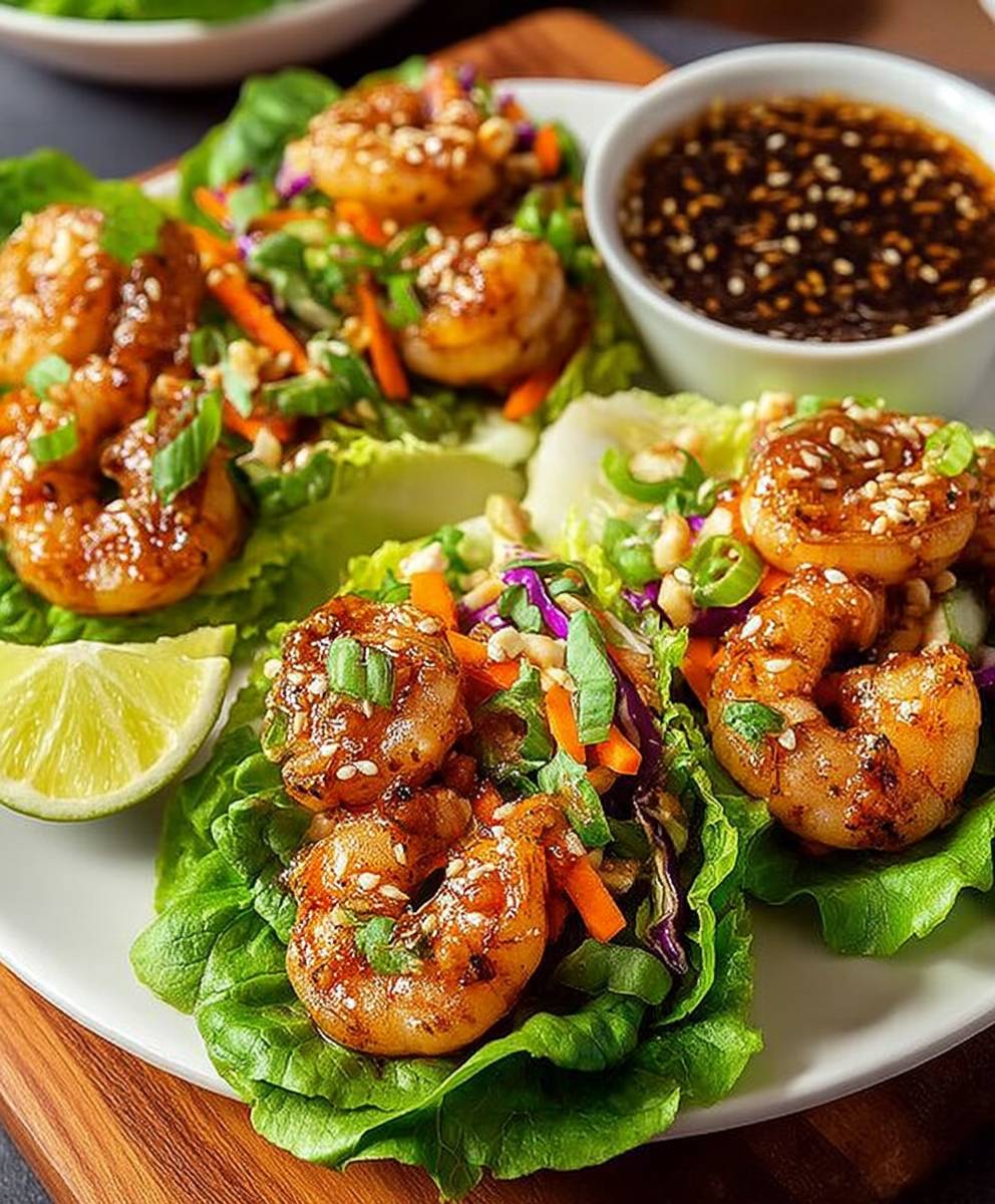 Crevettes thaïlandaises wraps laitue