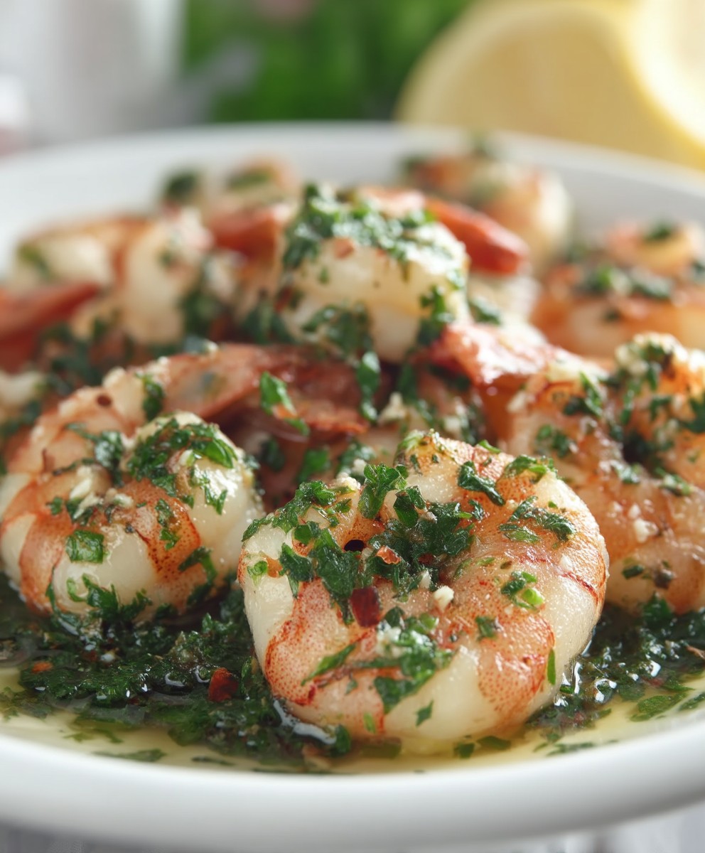 Crevettes sautées persillade