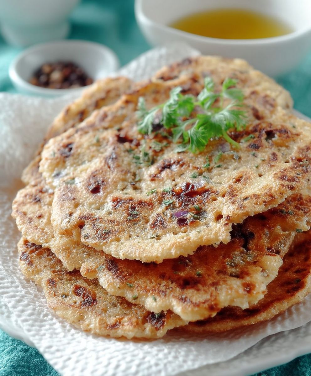 Galettes semoule oignon et épices