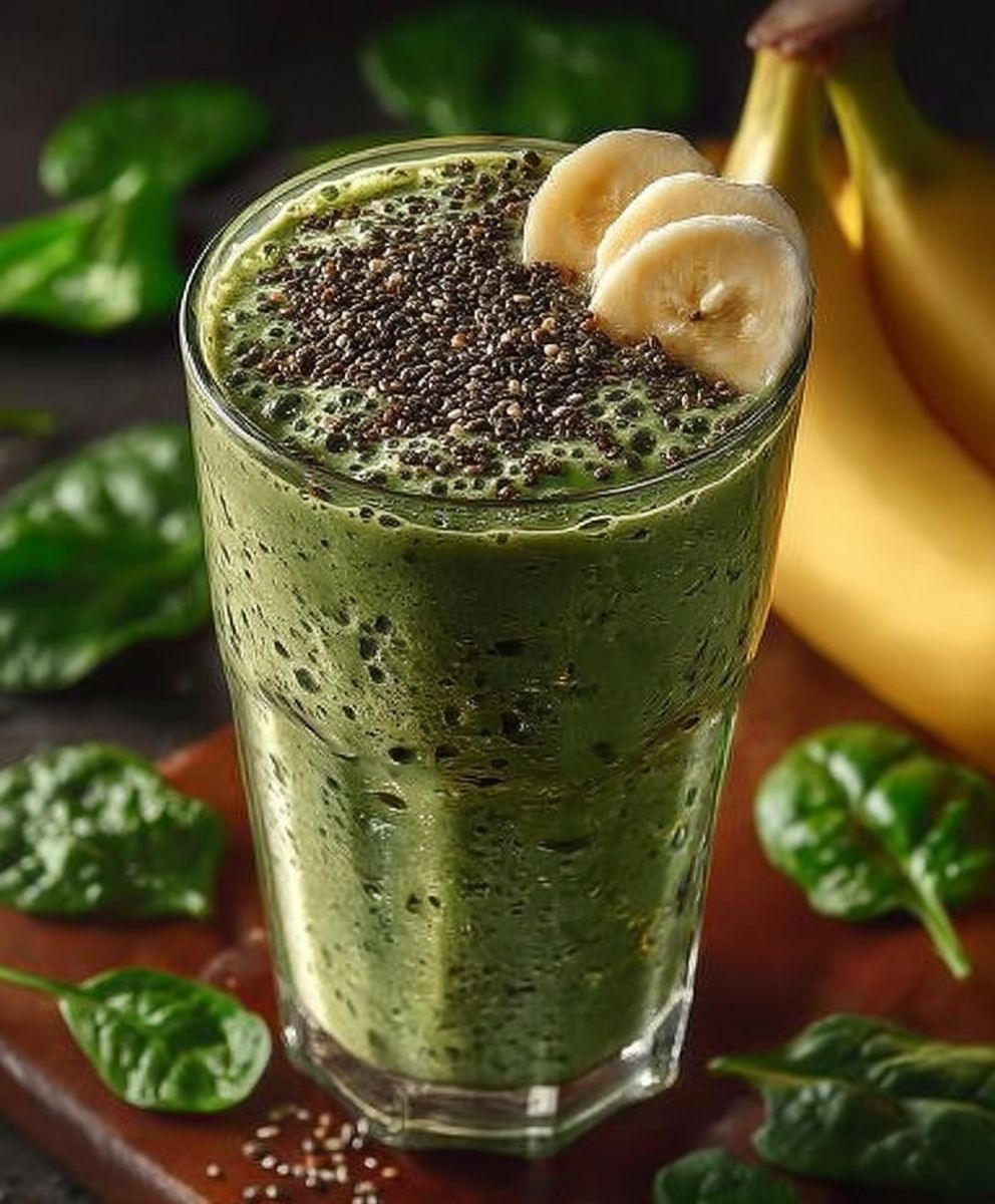 Smoothie épinards et bananes énergisant