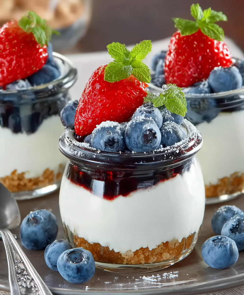 Mascarpone myrtilles dessert