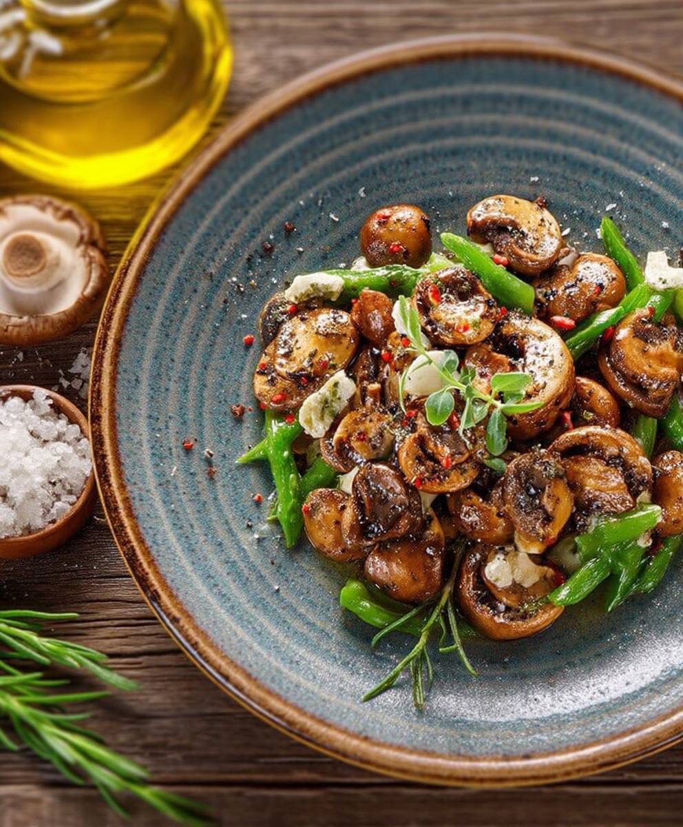 Salade de champignons aux herbes