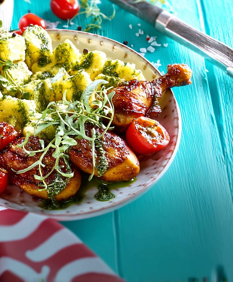 Pilons grillés salade parmentière