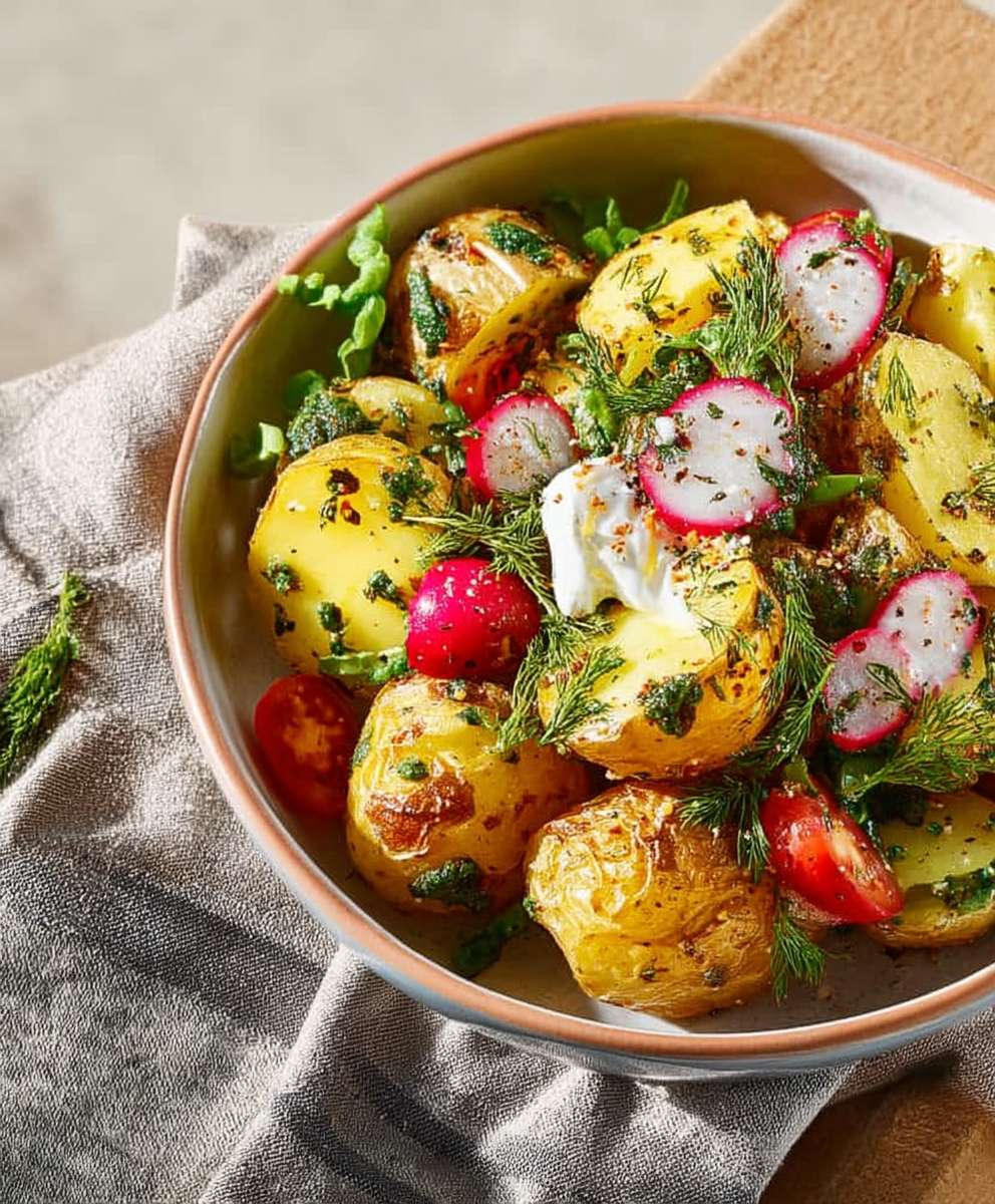 Salade de pommes de terre croustillante