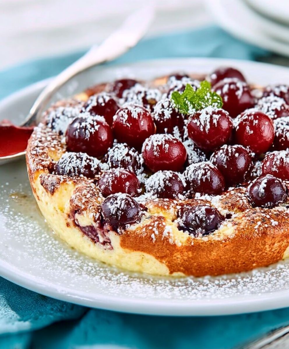 Gratin soufflé cerises