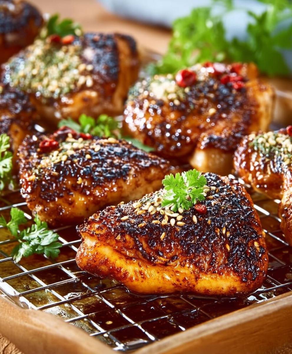 Poulet mariné épices soja