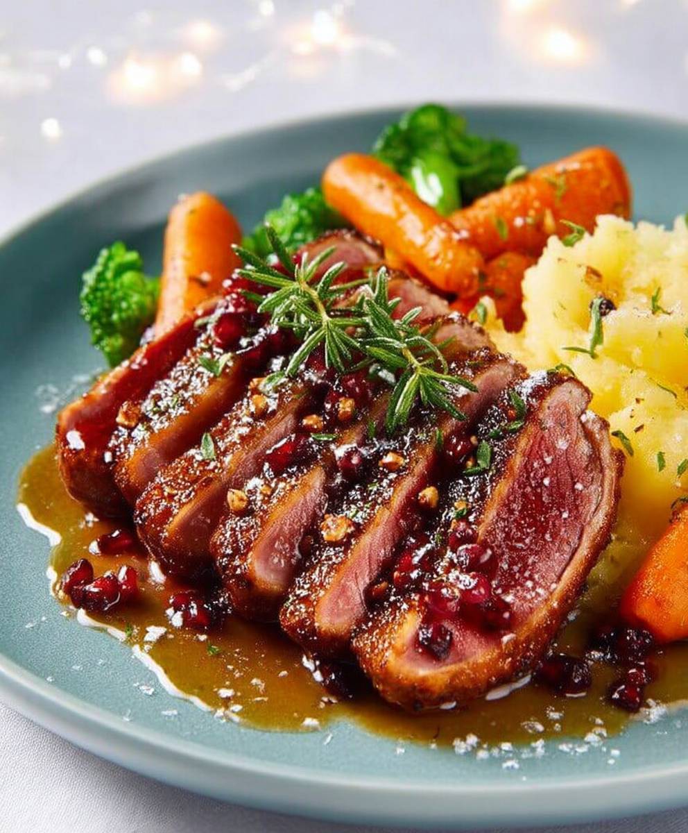 Magret de canard légumes