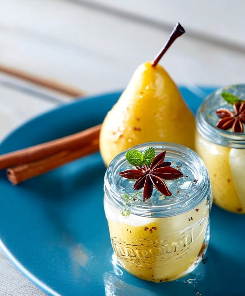 Poires pochées aux épices