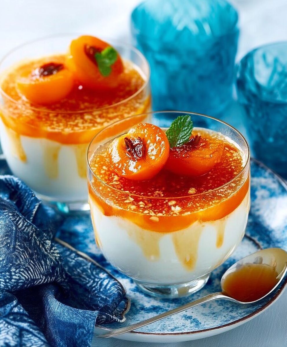Verrine yaourt abricot