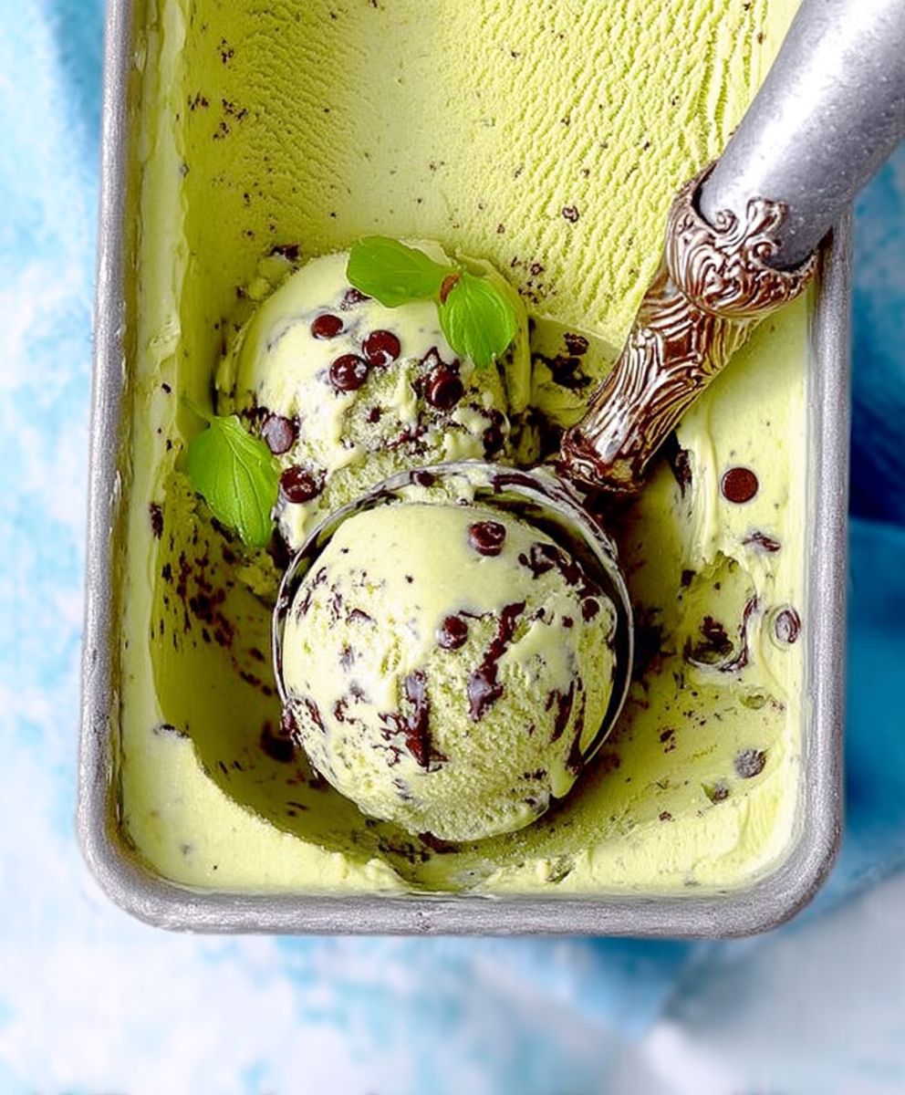 Glace thé matcha chocolat