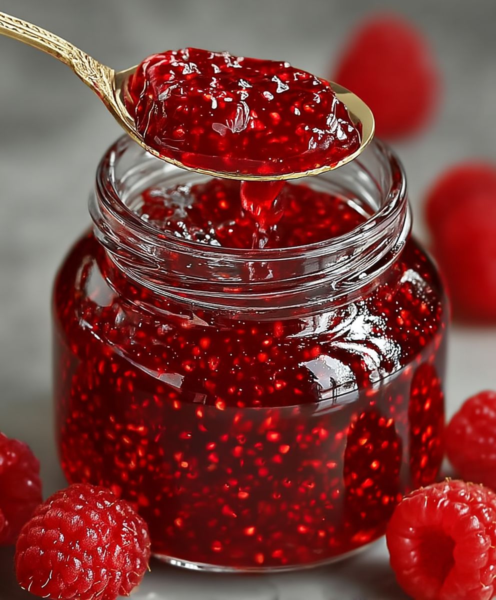 Confiture framboises sans pectine