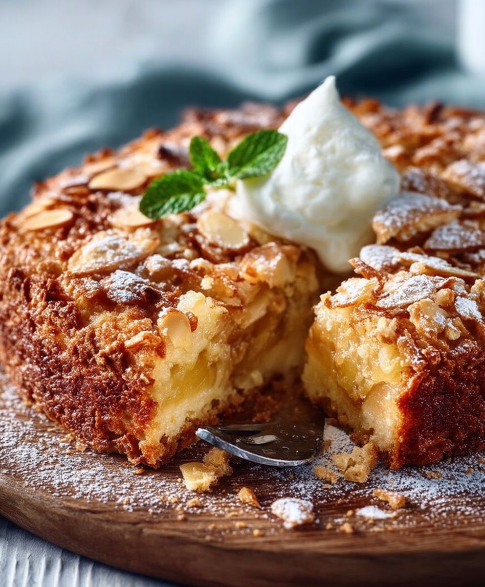 Gateau pommes amandes