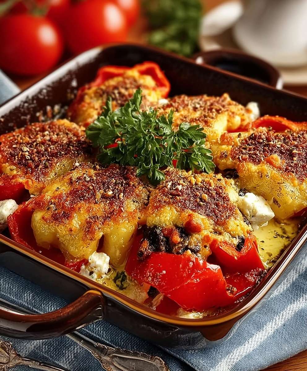 Poivrons farcis à la grecque