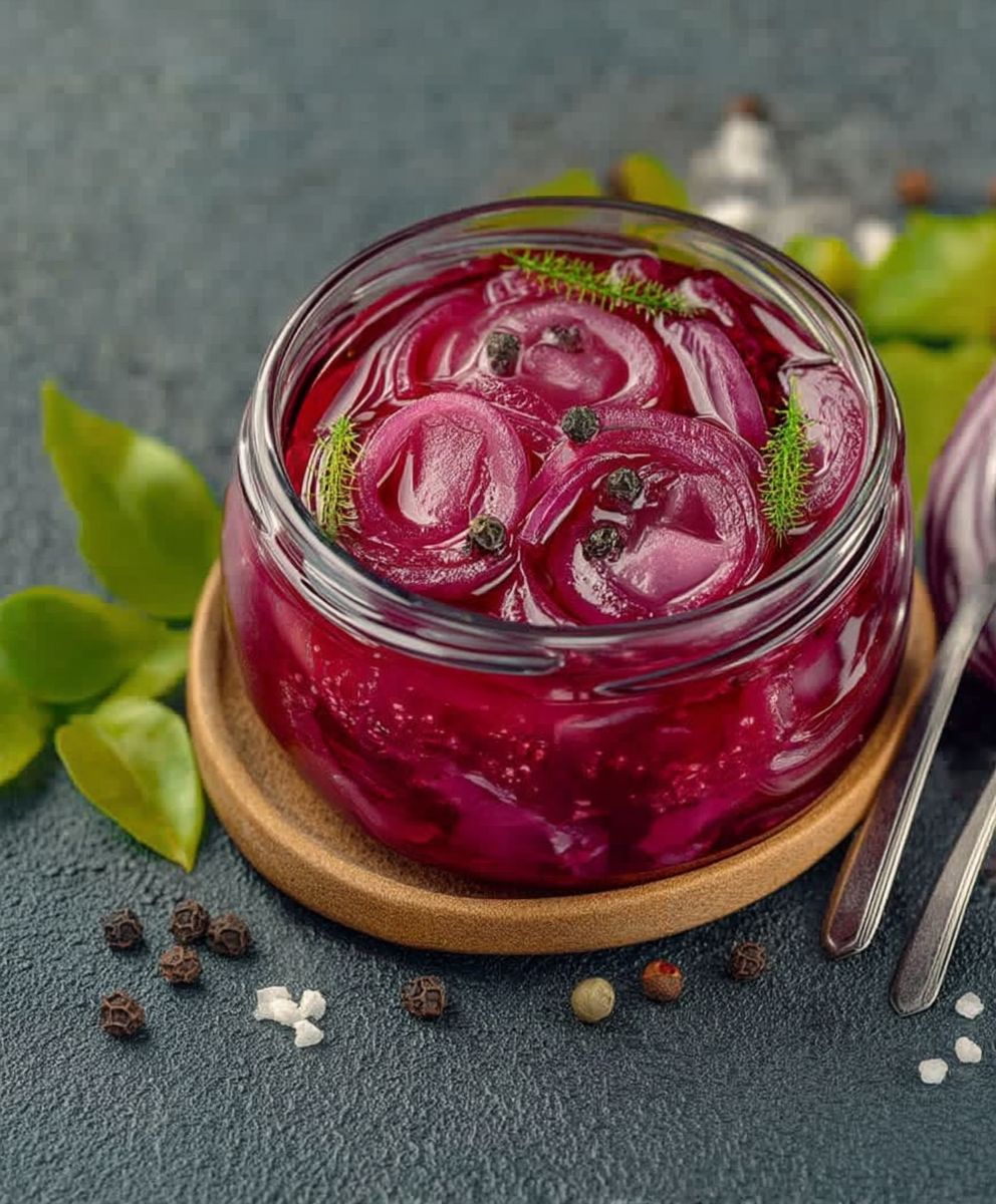 Pickles oignon rouge maison