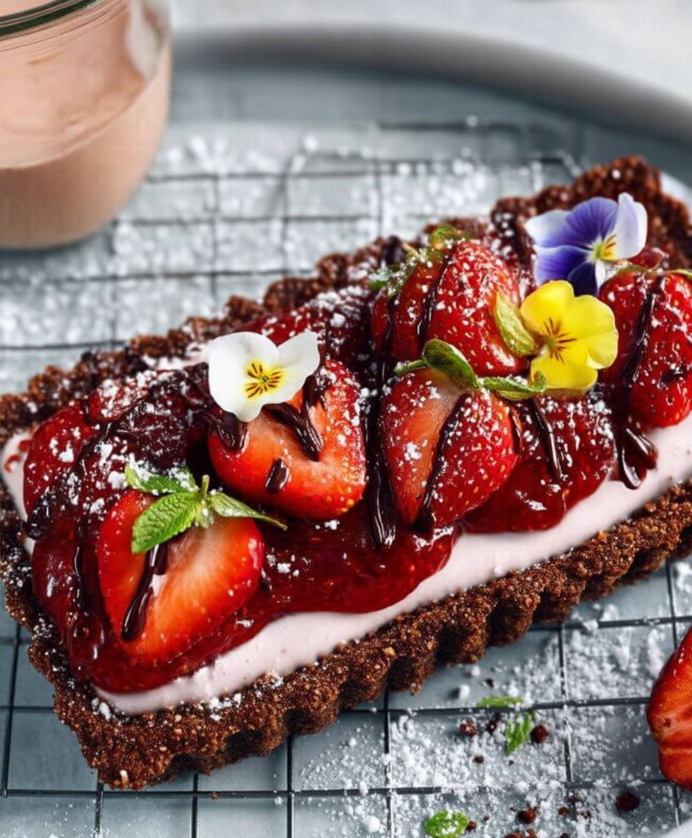 Tarte choco fraises