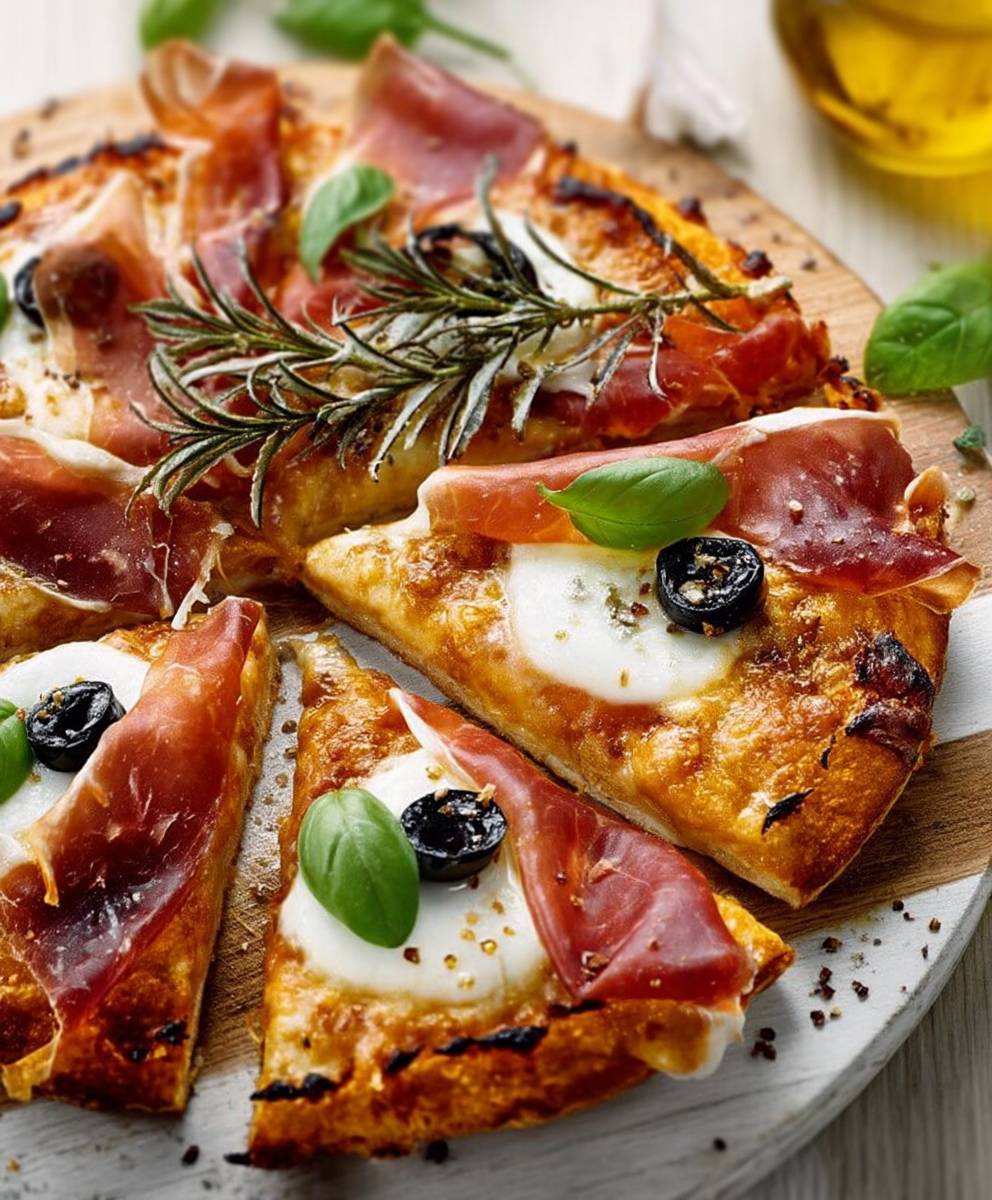 Pizza coppa mozzarella