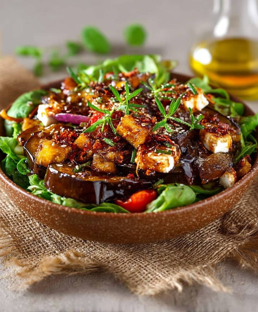 Aubergines confites feta