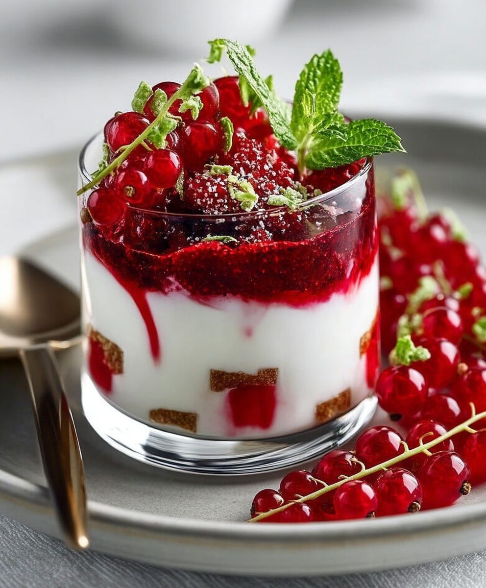 Fontainebleau groseilles dessert