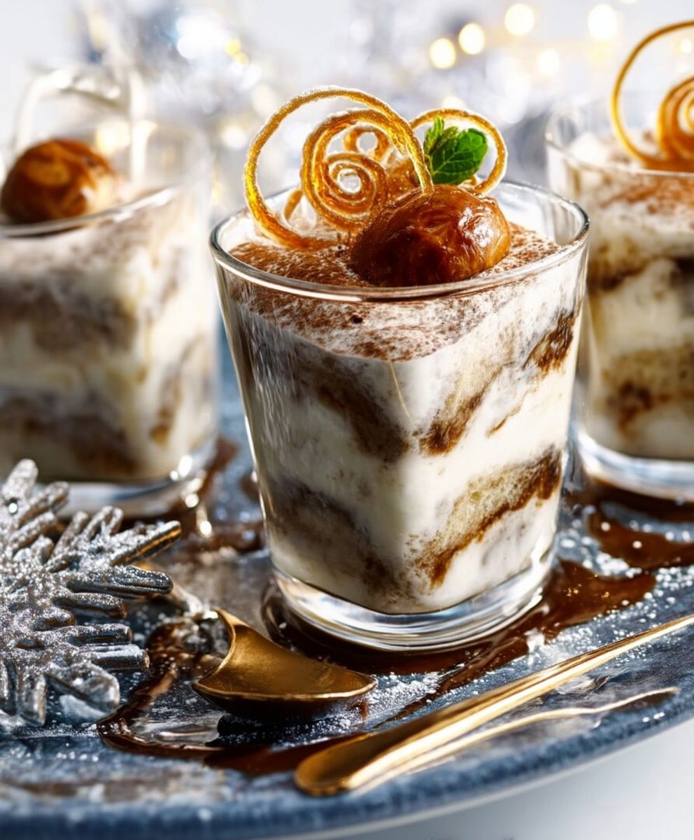 Tiramisu déstructuré marrons