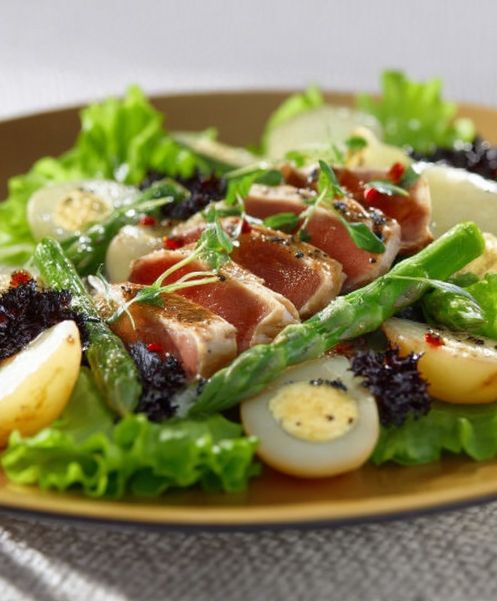 Salade asperges canard