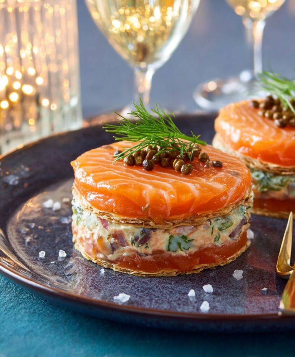 Mille feuille saumon