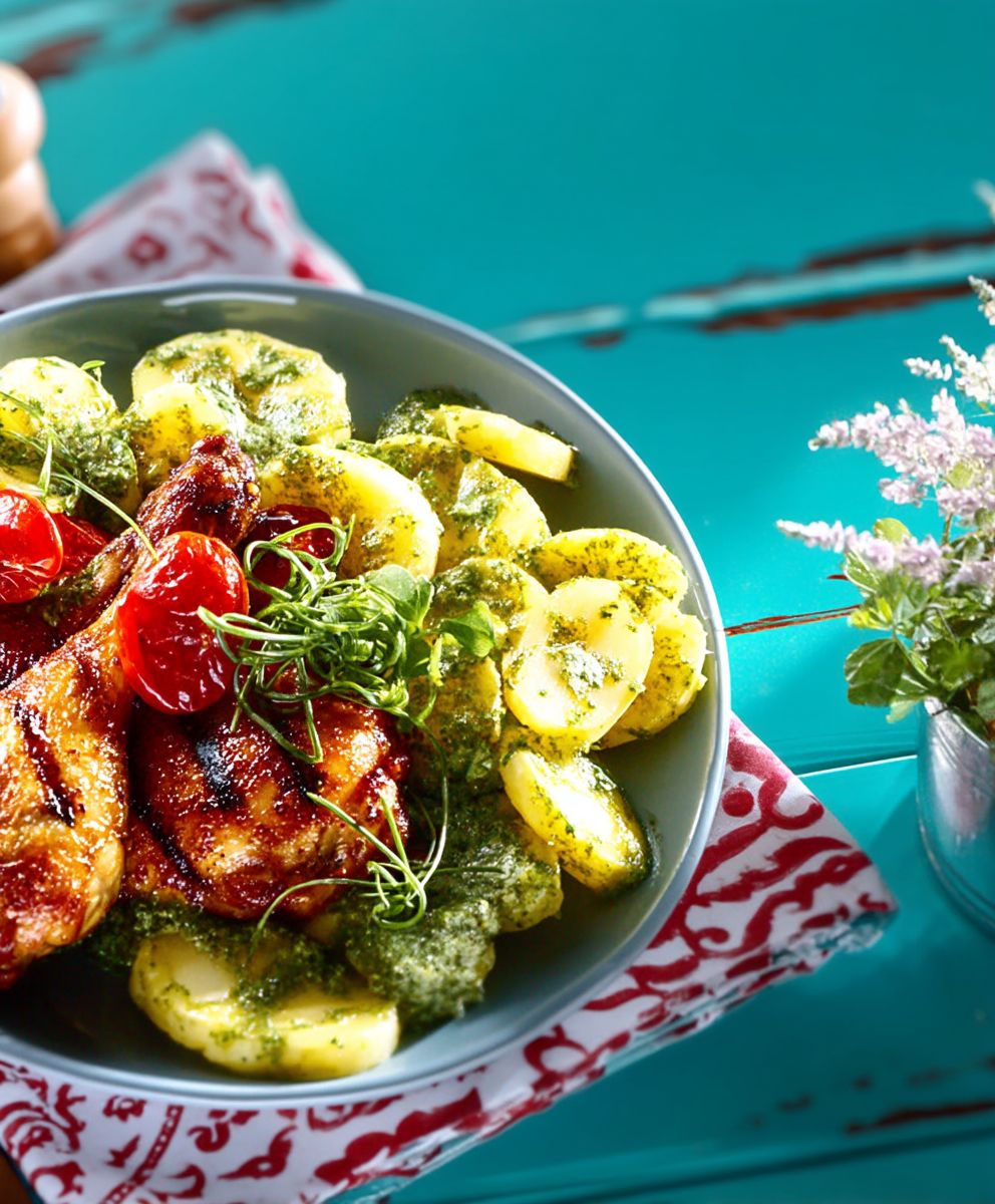 Pilons grillés salade parmentière