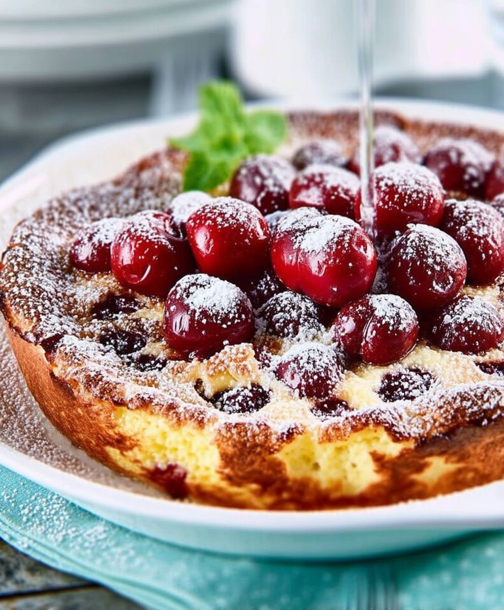 Gratin soufflé cerises