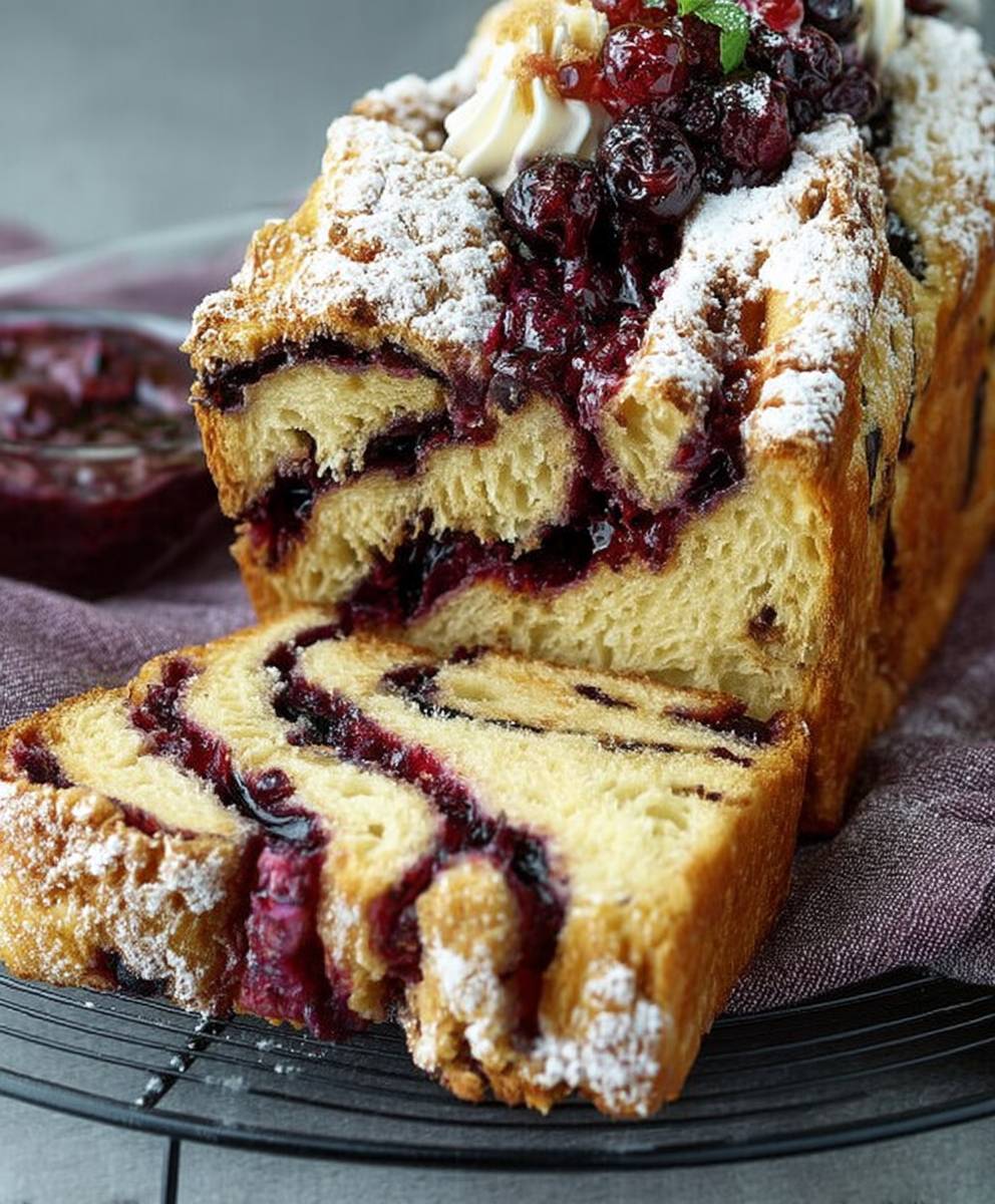 Cake brioché cassis