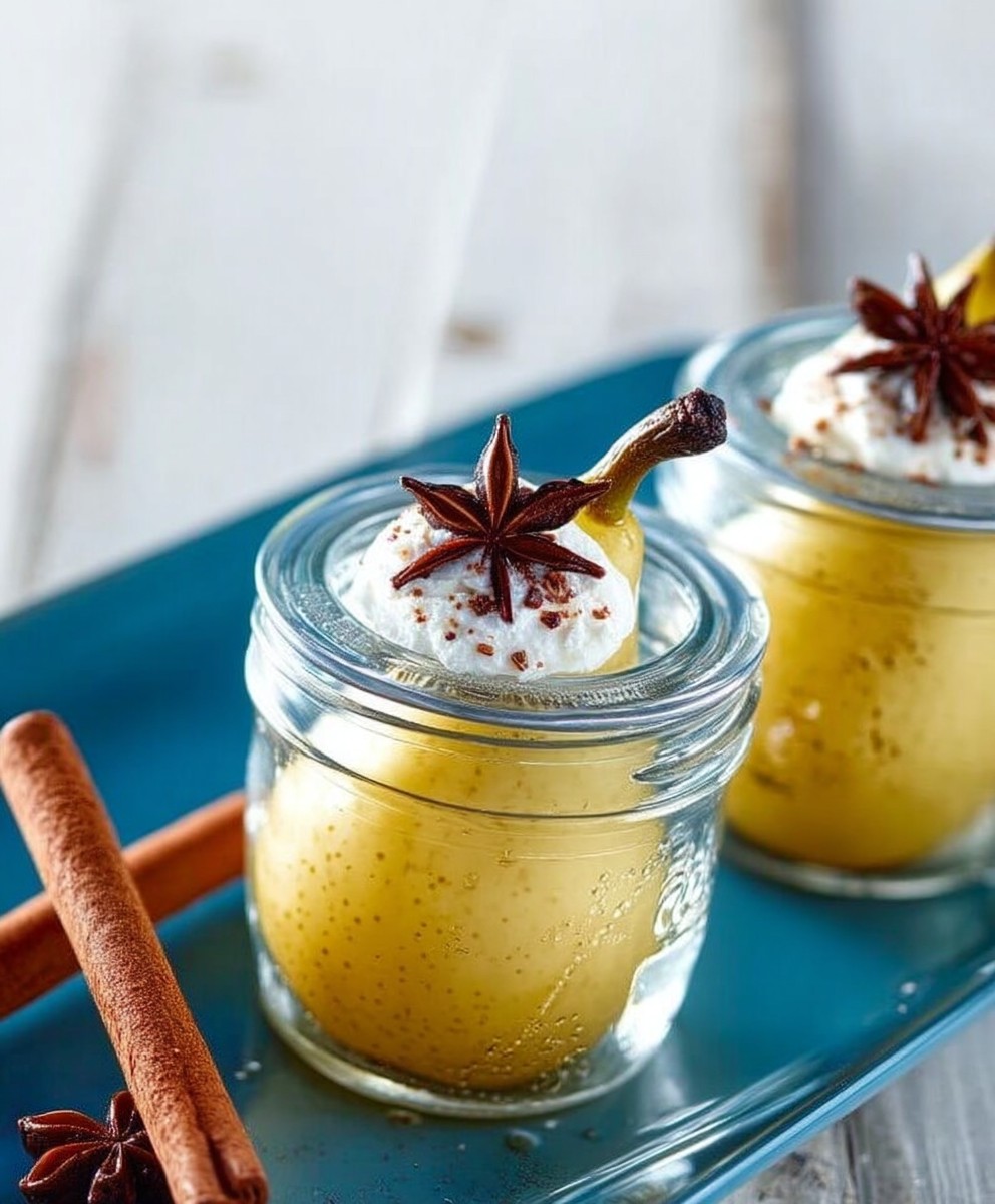 Poires pochées aux épices