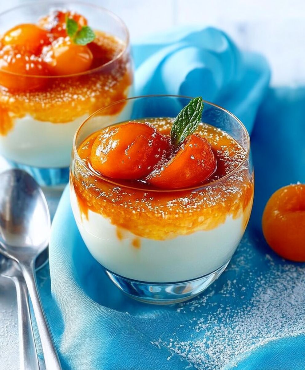 Verrine yaourt abricot